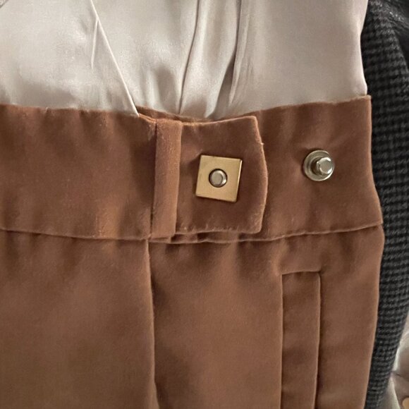 Diane von Furstenberg $450 wrap Sibylla Colorblock brown and beige dress 2 - Picture 8 of 15